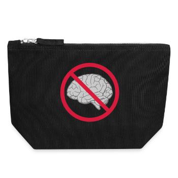 Brain Forbidden Shield - Canvas Zip Pouch 18 x 19 cm - black - Front