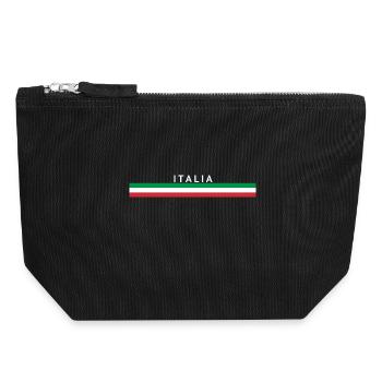 Italien - Canvas Reißverschluss-Täschchen (18 x 19 cm) - Schwarz - Vorne
