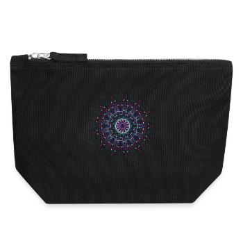 Mandala - Canvas Zip Pouch 18 x 19 cm - black - Front