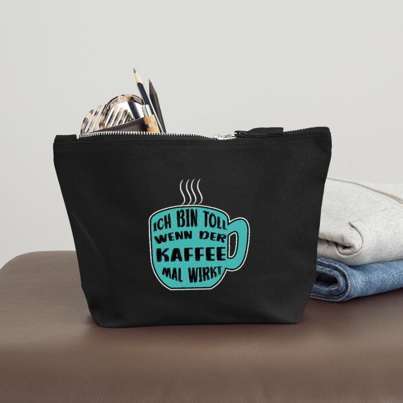 Kaffeetasse Kaffee Statement Koffein Kaffeetrinker Canvas Reißverschluss-Täschchen (18 x 19 cm)