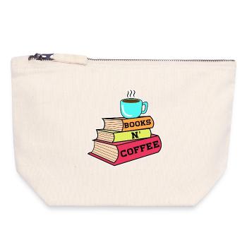 Caffeine Coffee Drinking Statement Coffee Lovers - Canvas Zip Pouch 18 x 19 cm - nature - Front