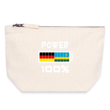 Deutschland und Ruanda Power 100% - Canvas Reißverschluss-Täschchen (18 x 19 cm) - Naturweiß - Vorne