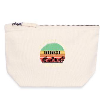 Sulawesi Indonesien Strand Design - Canvas Reißverschluss-Täschchen (18 x 19 cm) - Naturweiß - Vorne