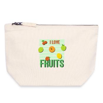 I love Fruits - Canvas Zip Pouch 18 x 19 cm - nature - Front