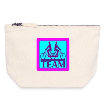 TEAM PROBLEMS - BIKE - Canvas Zip Pouch 18 x 19 cm - nature - Front