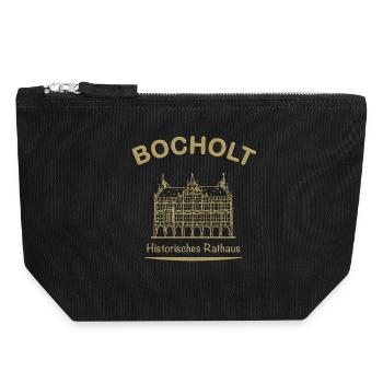 Bocholt Historic Town Hall - Canvas Zip Pouch 18 x 19 cm - black - Front