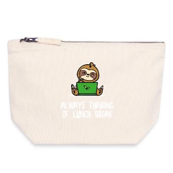 Sloth Lazy Animal Statement Vegetarian Mammal - Canvas Zip Pouch 18 x 19 cm - nature - Front