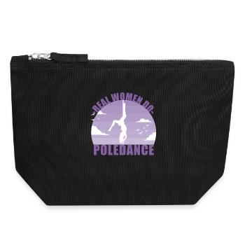 Pole Dance Dancer Poledancing Pole Gift - Pochette zippée en toile 18 x 19 cm - noir - Devant