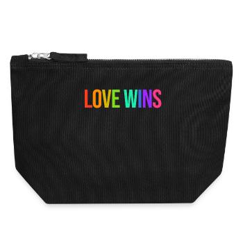 Chère déclaration Droits LGBT des lesbiennes gays - Pochette zippée en toile 18 x 19 cm - noir - Devant