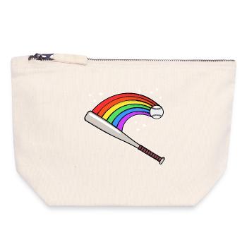 Lgbt Parade Homo Rainbow Flag Gay Lesbian - Canvas Zip Pouch 18 x 19 cm - nature - Front