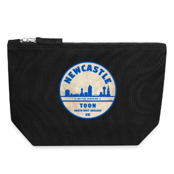 Newcastle Toon Skyline Badge - Canvas Zip Pouch 18 x 19 cm - black - Front