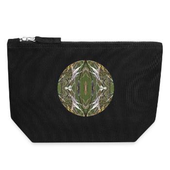Nature Mandala Automne à Nbg Kornburg - Pochette zippée en toile 18 x 19 cm - noir - Devant
