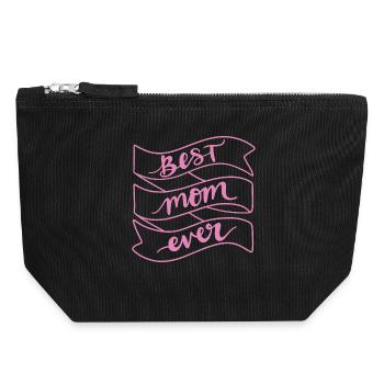 Best Mom Ever - Canvas Zip Pouch 18 x 19 cm - black - Front