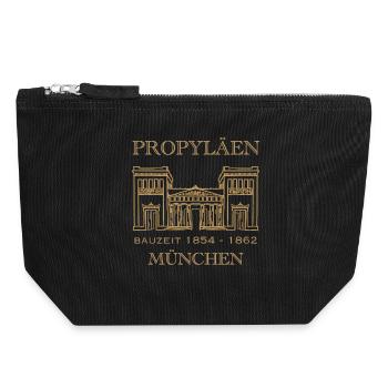 Propyläen, München, Wahrzeichen Stadttor, Bayern - Canvas Reißverschluss-Täschchen (18 x 19 cm) - Schwarz - Vorne