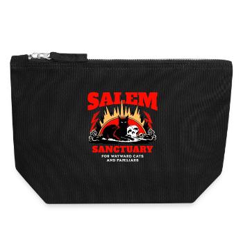 Salem Sanctuaire pour chats et familiers - Pochette zippée en toile 18 x 19 cm - noir - Devant
