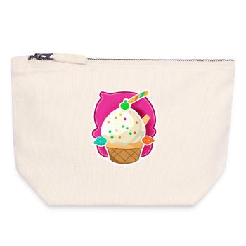 Eis, Eiscreme - Canvas Zip Pouch 18 x 19 cm - nature - Front