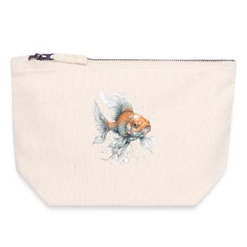 Goldfish in the water flash - Canvas Zip Pouch 18 x 19 cm - nature - Front