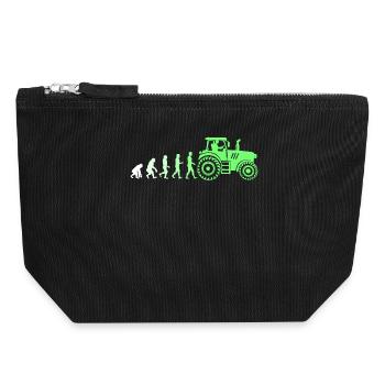 Nutzfahrzeug Traktor Evolution Fahrzeug Bauer Feld - Canvas Reißverschluss-Täschchen (18 x 19 cm) - Schwarz - Vorne
