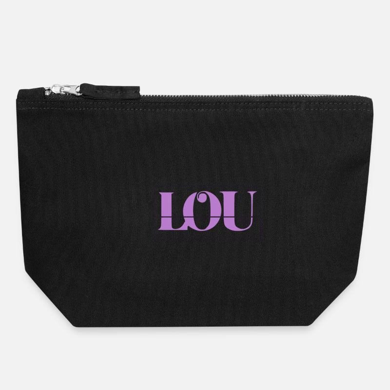 Lou - Canvas Reißverschluss-Täschchen (18 x 19 cm) - Schwarz
