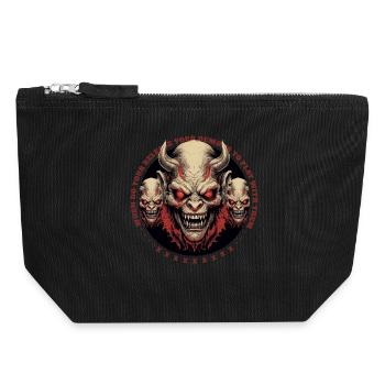 Démons de l’enfer - Pochette zippée en toile 18 x 19 cm - noir - Devant
