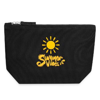 Summer Vibes - Canvas Zip Pouch 18 x 19 cm - black - Front