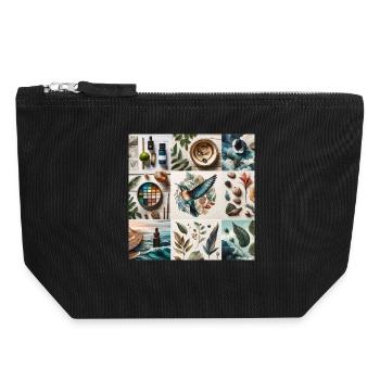 Nature in Art - Canvas Zip Pouch 18 x 19 cm - black - Front