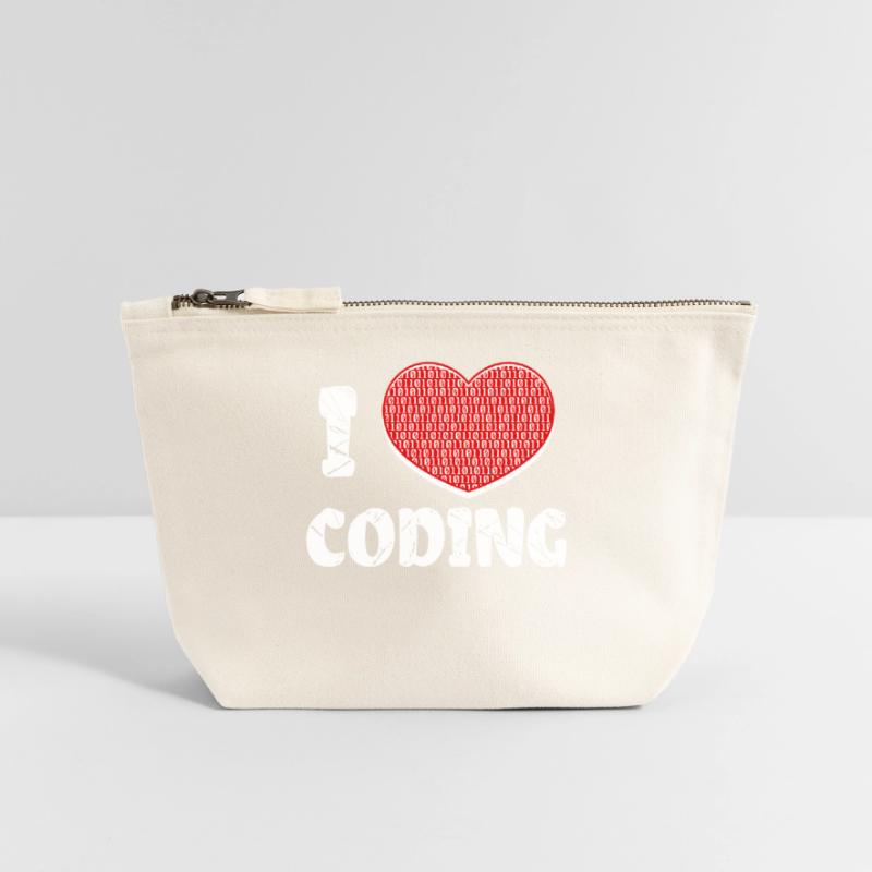 Developer Herz Coden Statement Programmierer Canvas Reißverschluss-Täschchen (18 x 19 cm)