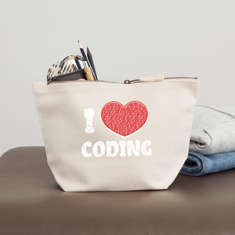 Developer Herz Coden Statement Programmierer Canvas Reißverschluss-Täschchen (18 x 19 cm)
