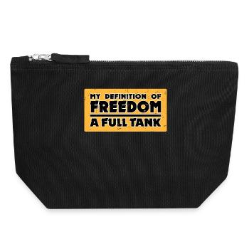 Fuel Pump Energy Storage Statement Refueling Electricity - Canvas Zip Pouch 18 x 19 cm - black - Front