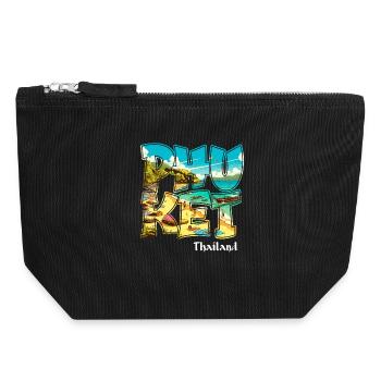 Phuket Thailand Strand Urlaub Design - Canvas Reißverschluss-Täschchen (18 x 19 cm) - Schwarz - Vorne