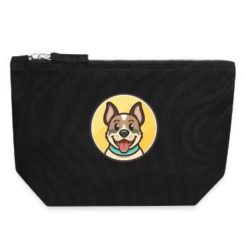 Perro De Presa Mallorquin Hunderasse Cartoon Kawaii - Canvas Reißverschluss-Täschchen (18 x 19 cm) - Schwarz - Vorne