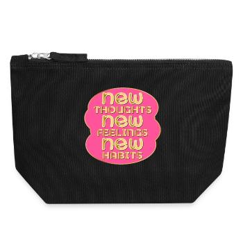 PENSÉES SENTIMENTS HABITUDES - Psychologie - Pochette zippée en toile 18 x 19 cm - noir - Devant