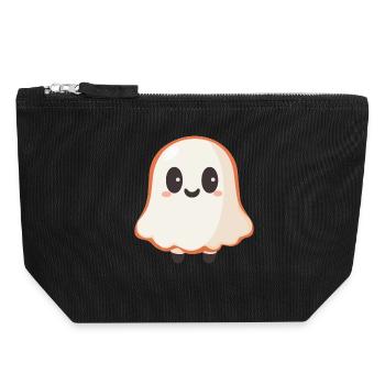 Cute Ghost - Canvas Zip Pouch 18 x 19 cm - black - Front