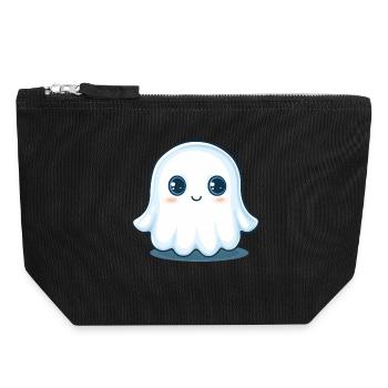 Fantôme mignon - Pochette zippée en toile 18 x 19 cm - noir - Devant