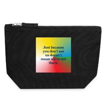 Juste parce que vous ne nous voyez pas - Pochette zippée en toile 18 x 19 cm - noir - Devant