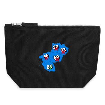 Région pays de la loire - Pochette zippée en toile 18 x 19 cm - noir - Devant