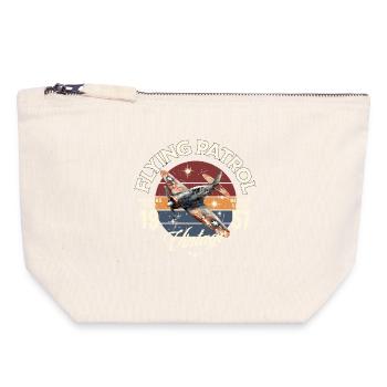 Vintage Patriot Aviator - Canvas Zip Pouch 18 x 19 cm - nature - Front