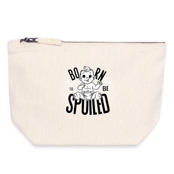Born for luxury & love! - Canvas Zip Pouch 18 x 19 cm - nature - Front