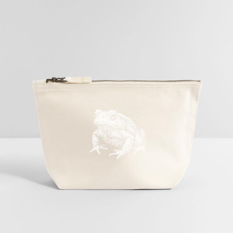 Crapaud Pochette zippée en toile 18 x 19 cm