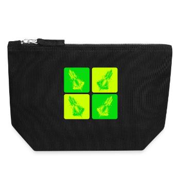 Raumfahrt Weltall Design - Canvas Reißverschluss-Täschchen (18 x 19 cm) - Schwarz - Vorne