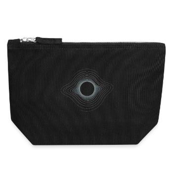 Event Horizon Minimal – Das perfekte schwarze Loch - Canvas Reißverschluss-Täschchen (18 x 19 cm) - Schwarz - Vorne