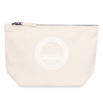 Odysseus Odyssey Symbol (white) - Canvas Zip Pouch 18 x 19 cm - nature - Front