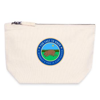 A wombat's poo is cube-shaped - Canvas Zip Pouch 18 x 19 cm - nature - Front