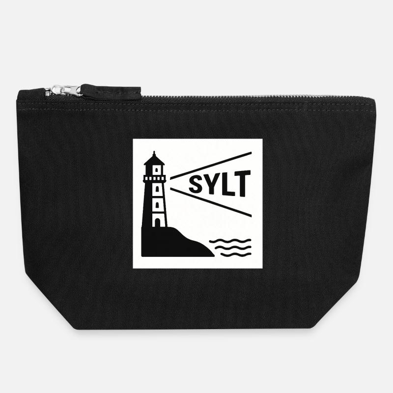 Sylt - Pochette zippée en toile 18 x 19 cm - noir