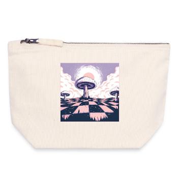 Dreamscape Champignon Pays des merveilles - Pochette zippée en toile 18 x 19 cm - blanc naturel - Devant