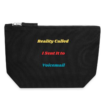 La messagerie vocale l’a envoyé à la chemise de télé-réalité - Pochette zippée en toile 18 x 19 cm - noir - Devant