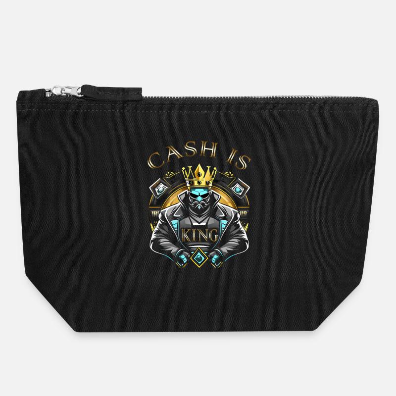 Le roi de la conception graphique de l’argent - Pochette zippée en toile 18 x 19 cm - noir