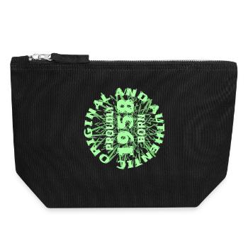Birthday 1958 - Canvas Zip Pouch 18 x 19 cm - black - Front