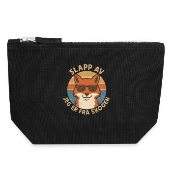 Entspann dich, Fuchs - Canvas Reißverschluss-Täschchen (18 x 19 cm) - Schwarz - Vorne