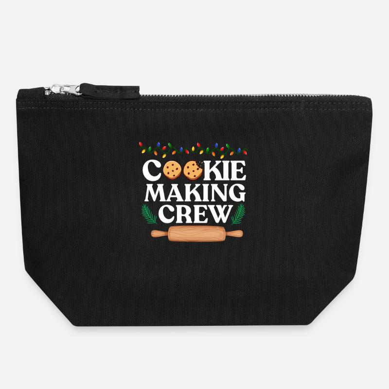 équipe de cuisinier. - Pochette zippée en toile 18 x 19 cm - noir